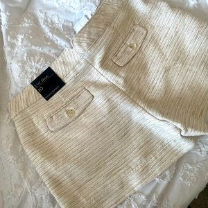 Banana Republic shorts cream color with golden stitching they are a size 10